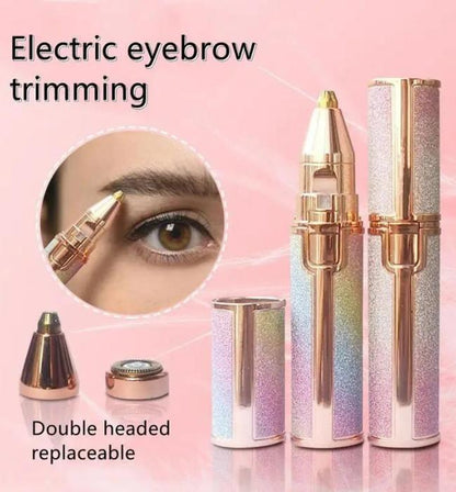 Portable facial hair remover and eyebrow trimmer for smooth and easy grooming.