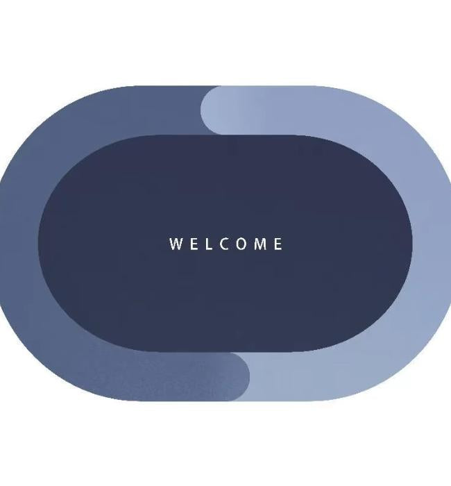 Non-slip round bathroom mat for fast drying and clean floor protection.