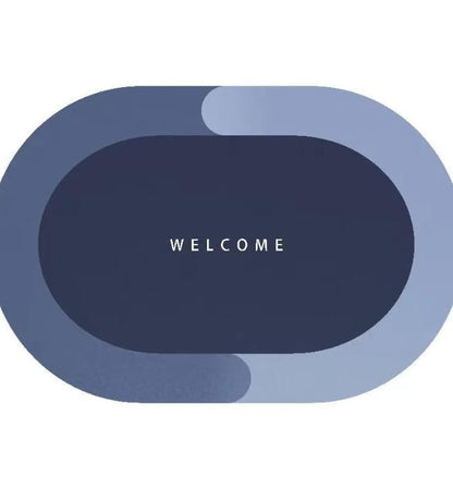 Non-slip round bathroom mat for fast drying and clean floor protection.