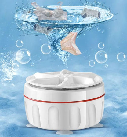 Space-saving turbine washing machine for small loads and daily use.