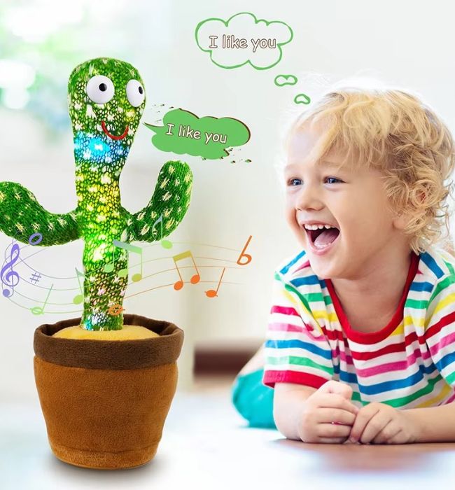 Cute Dancing Cactus Toy with talking and mimicking feature