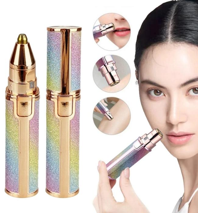 2 in 1 eyebrow trimmer for precise facial hair removal and shaping.
