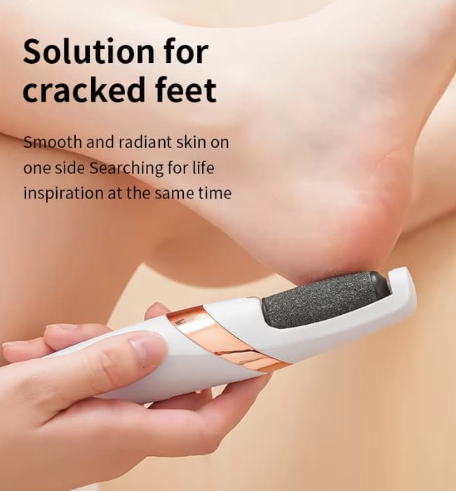 Electric foot sharpener for removing dead skin and calluses for smooth feet.
