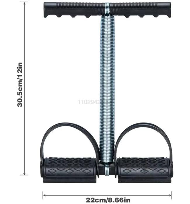 Portable tummy trimmer tool for abs, arms, legs, and waist workouts.