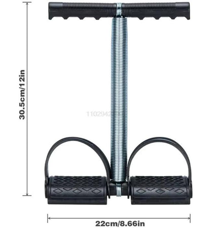 Portable tummy trimmer tool for abs, arms, legs, and waist workouts.