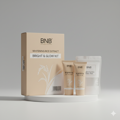 alt=BNB Rice Extract Bright & Glow Whitening Kit for all skin types