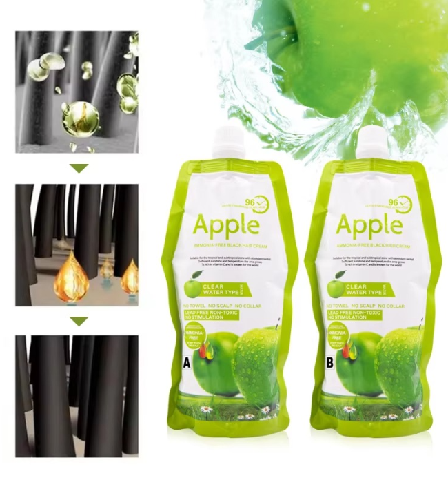 Godrej Apple Hair Color Cream for Long Lasting Natural Black Hair