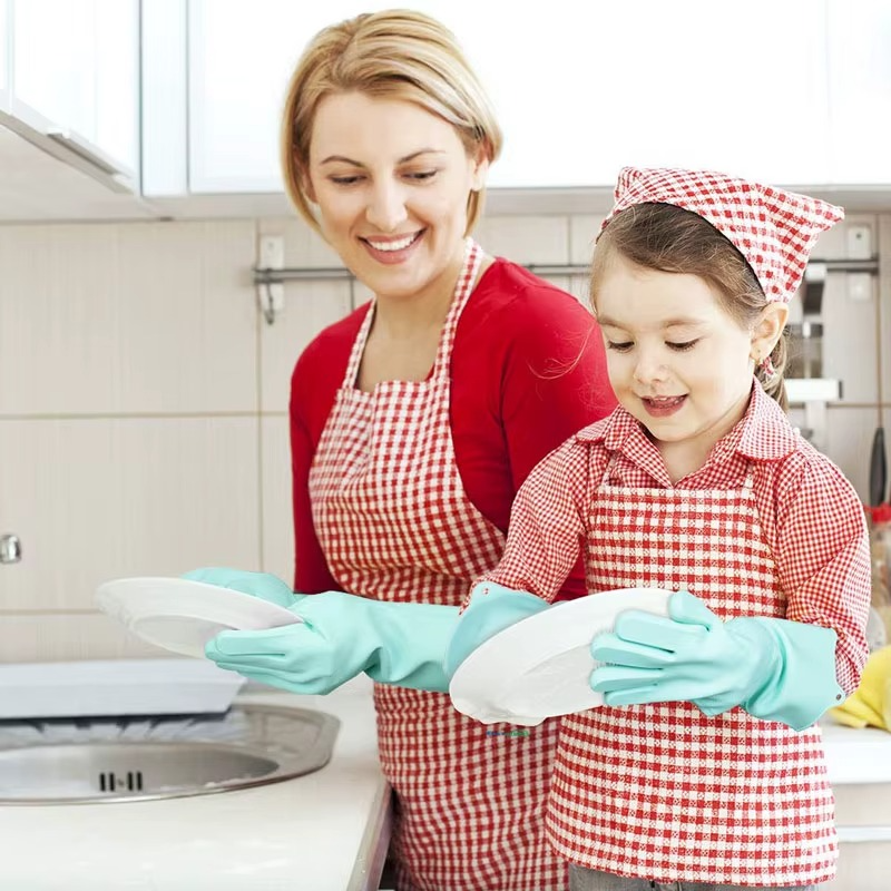 Silicone Gloves Reusable Cleaning Gloves for Home & Kitchen