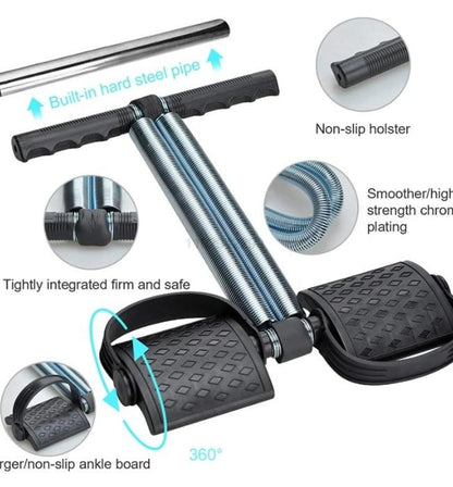Tummy trimmer fitness tool for home workouts and weight loss exercise.