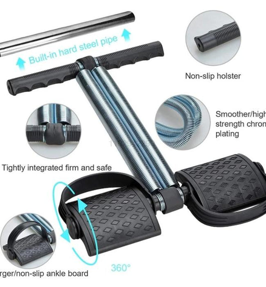 Tummy trimmer fitness tool for home workouts and weight loss exercise.