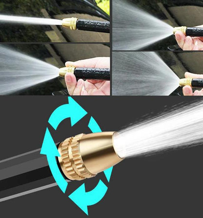 Versatile water nozzle for home, floor, patio, bike, and outdoor cleaning tasks.