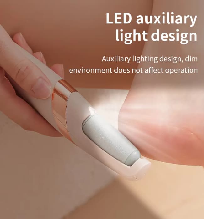 Foot callus remover tool for cleaning hard skin and cracked heels easily.