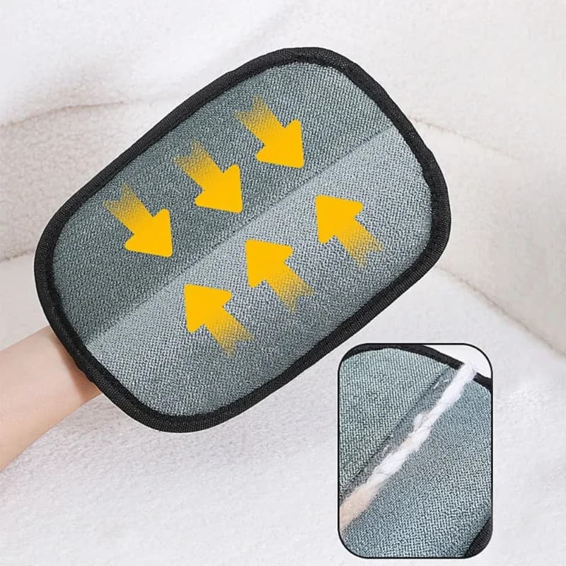 Pet hair cleaning gloves for clothes, sofa, and daily home use.