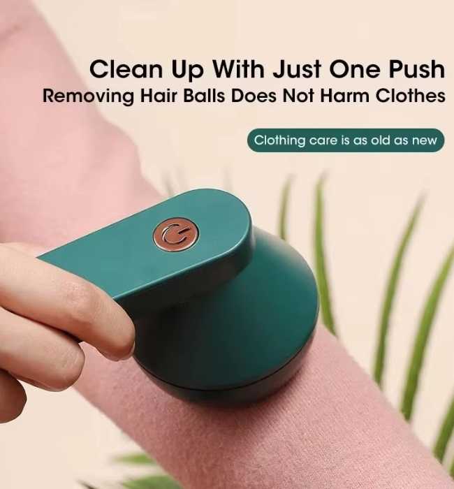 Compact clothes lint remover for home and travel fabric care use.