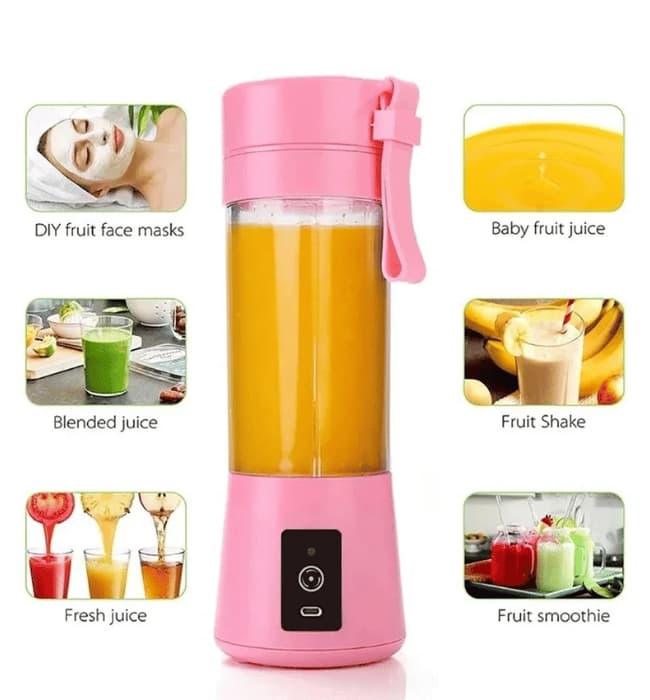Portable USB blender juicer for fresh fruit juice and smoothies.