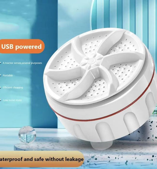 Portable mini washing machine for quick and easy laundry cleaning anywhere.