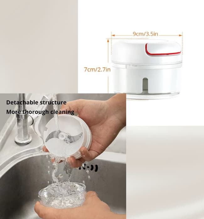 Manual Garlic Mincer Portable Chopper Multi Functional Kitchen Tool