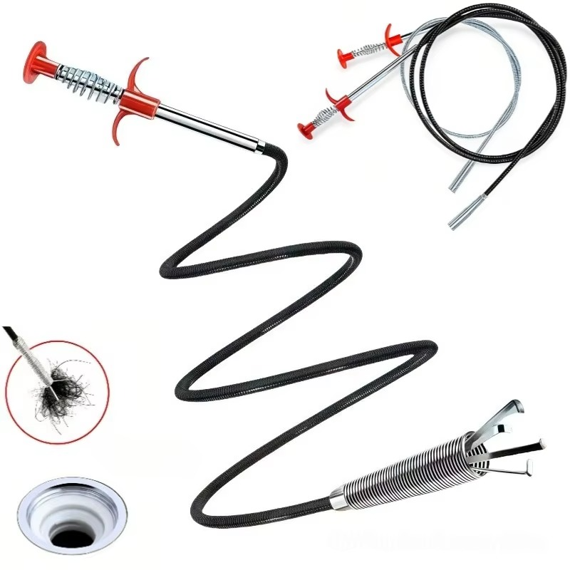 Drain Cleaner 160cm Flexible Pipe Clog Remover Tool