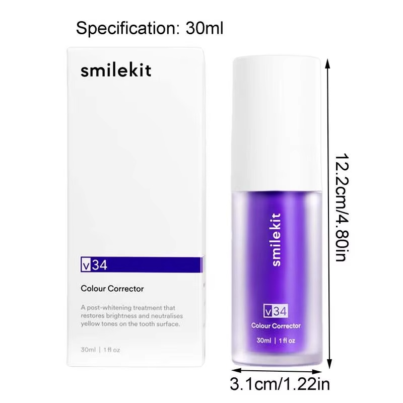 HISMILE V34 Purple Teeth Whitening Toothpaste | Smoke Stain Removal