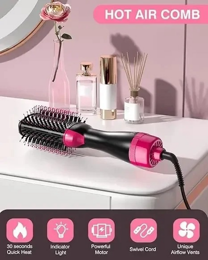 Hair Dryer brush smoothing frizz with One Step Hair Dryer & Styler