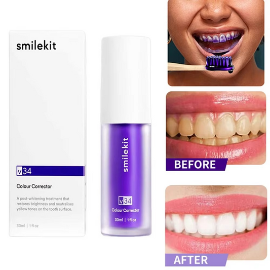 HISMILE V34 Purple Teeth Whitening Toothpaste | Smoke Stain Removal