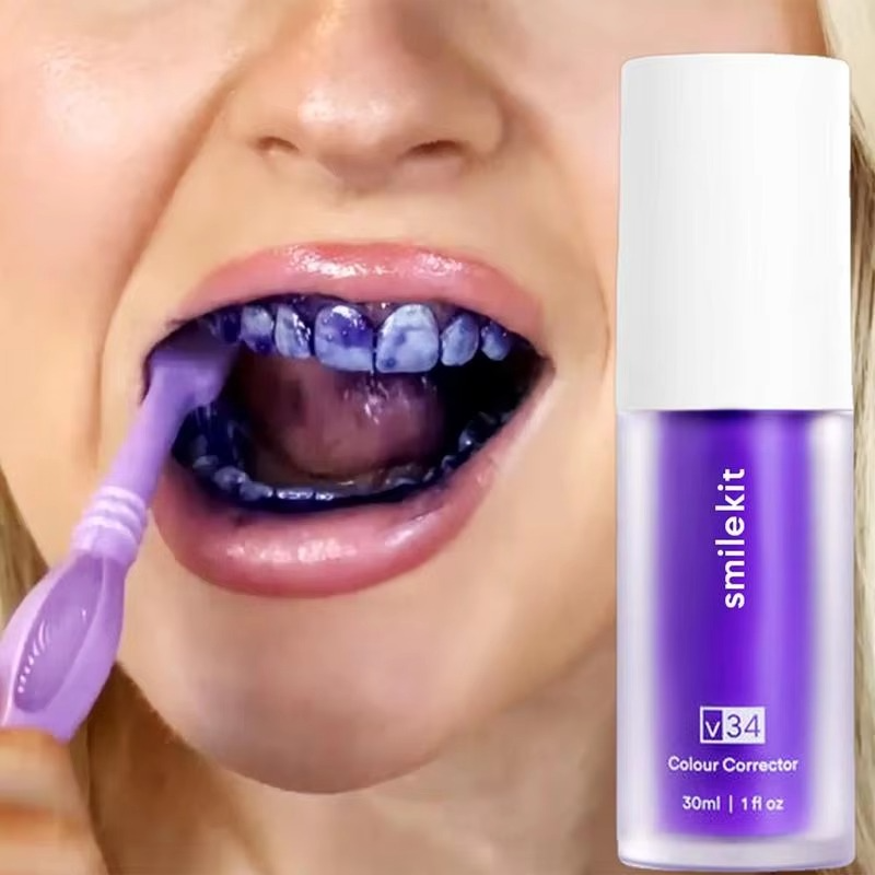 HISMILE V34 Purple Teeth Whitening Toothpaste | Smoke Stain Removal