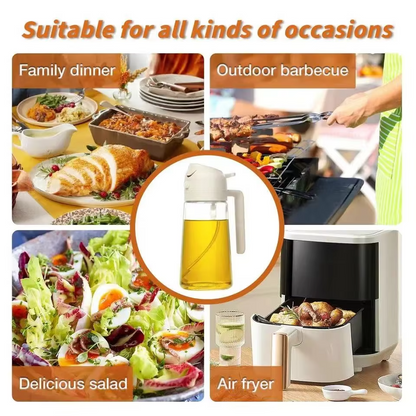 Oil Sprayer Bottle 2 in 1 for Cooking, Baking and BBQ
