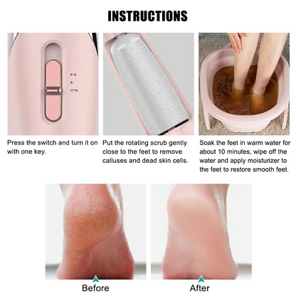 Electric Foot Sharpener | Pedicure Callus Remover & Dead Skin Cleaner