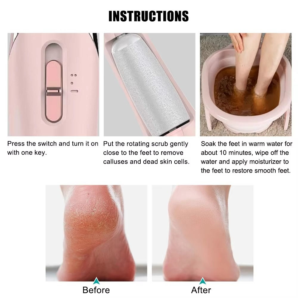 Electric Foot Sharpener | Pedicure Callus Remover & Dead Skin Cleaner