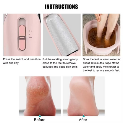 Electric Foot Sharpener | Pedicure Callus Remover & Dead Skin Cleaner