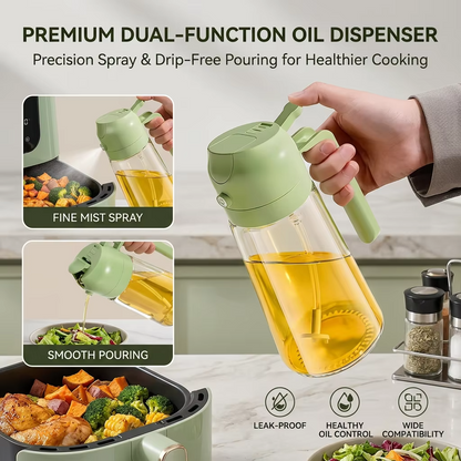 Oil Sprayer Bottle 2 in 1 for Cooking, Baking and BBQ