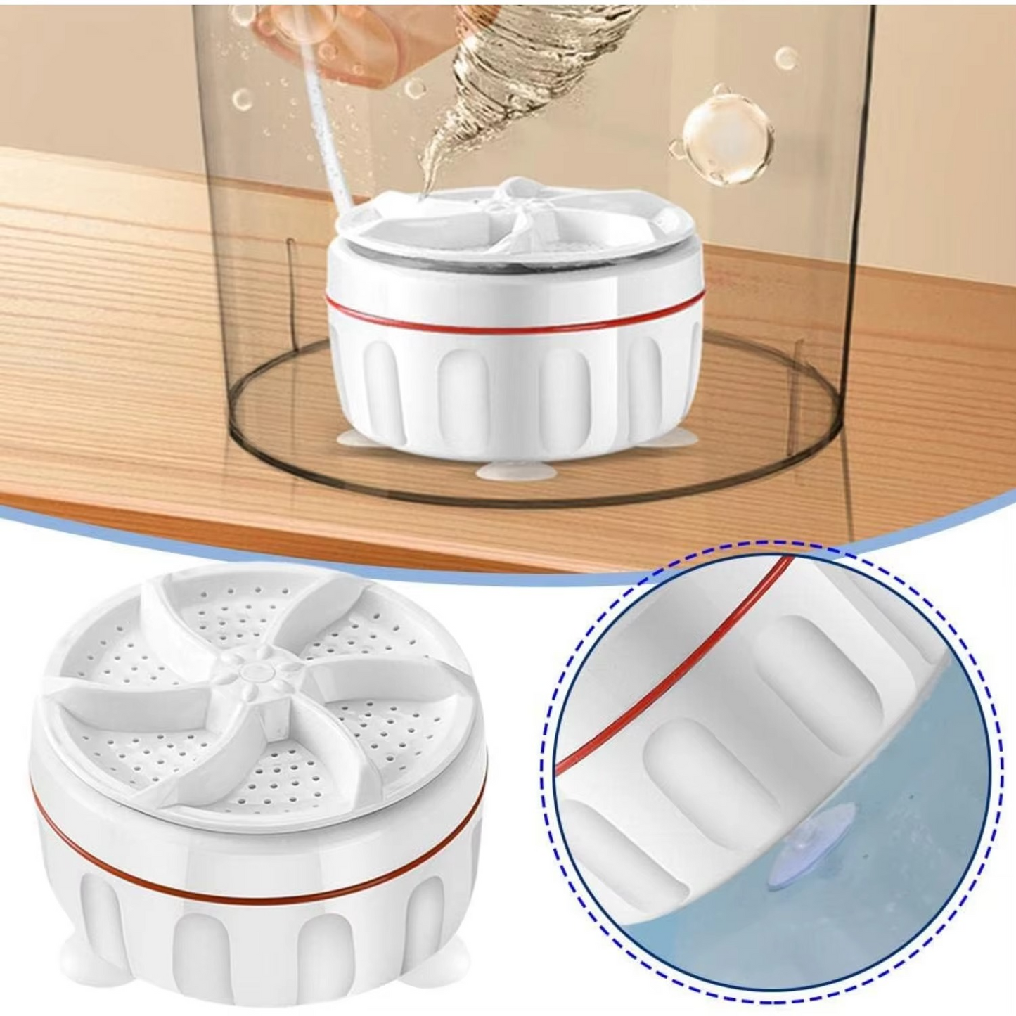 Portable Mini Washing Machine Turbine – Quick & Easy Laundry