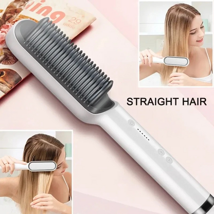 Hair Straightener Hot Comb – Quick Heated Professional Brush