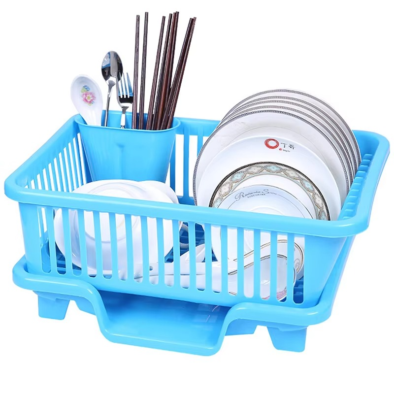 3-in-1 Kitchen Dish Rack – Space-Saving & Durable