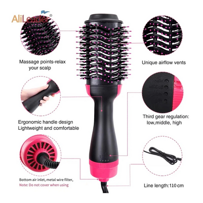 One Step Hair Dryer & Styler styling straight hair