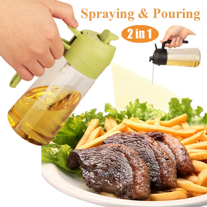 Oil Sprayer Bottle 2 in 1 for Cooking, Baking and BBQ