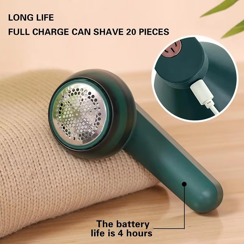 Electric lint remover fabric shaver working on sweaters, jackets, and blankets