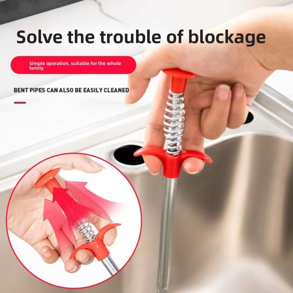 Drain Cleaner 160cm Flexible Pipe Clog Remover Tool