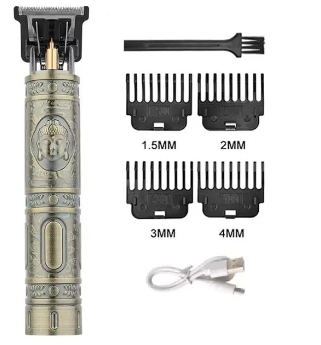 Vintage T9 Hair Trimmer close up showing premium metal body design