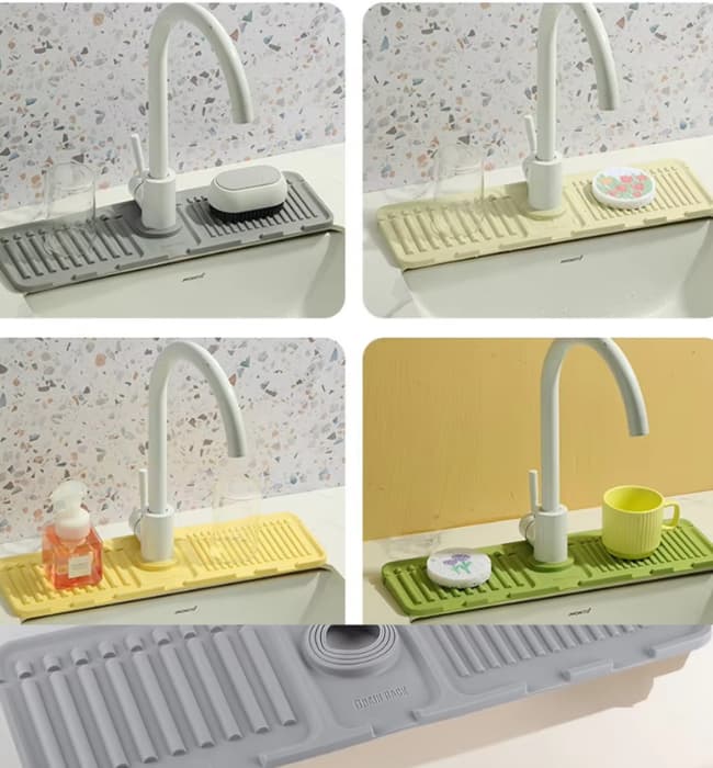 Silicone Sink Splash Guard Faucet & Counter Mat
