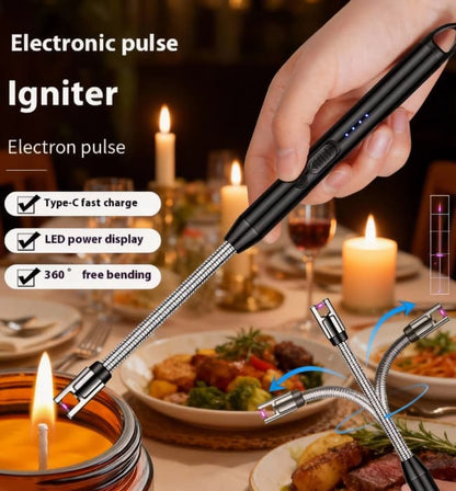 USB Rechargeable Kitchen Lighter | Windproof 360° Flexible