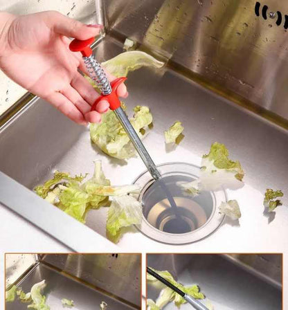 Drain Cleaner 160cm Flexible Pipe Clog Remover Tool