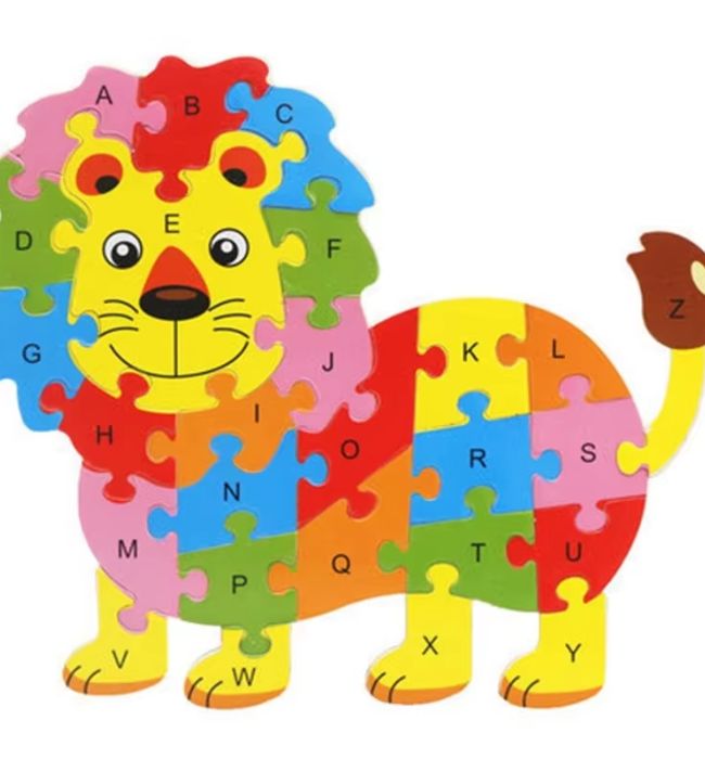 Wooden Alphabet Puzzle Board Kids Toy