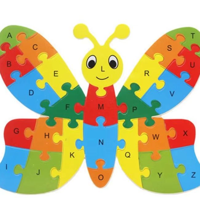 Wooden Alphabet Puzzle Board Kids Toy