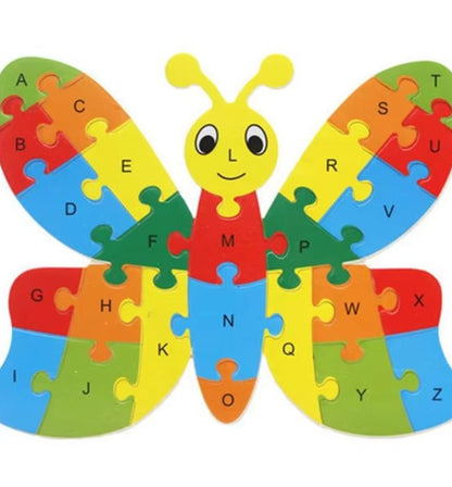 Wooden Alphabet Puzzle Board Kids Toy