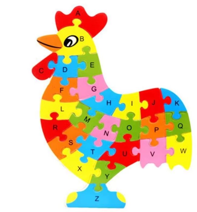 Wooden Alphabet Puzzle Board Kids Toy