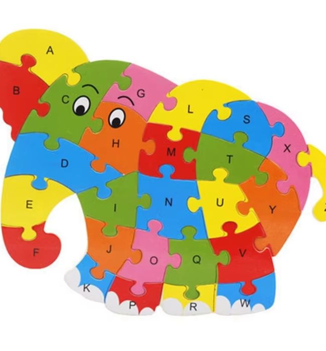 Wooden Alphabet Puzzle Board Kids Toy
