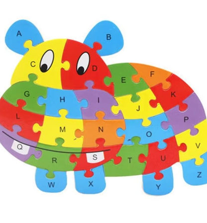 Wooden Alphabet Puzzle Board Kids Toy
