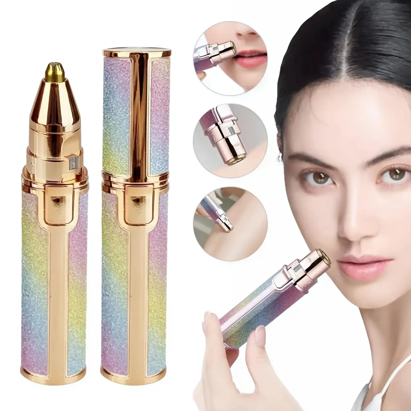 2-in-1 Facial Hair Remover & Eyebrow Trimmer Glowence