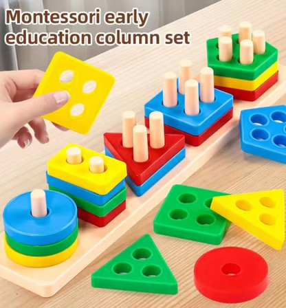 Educational wooden puzzle kids toy for early learning